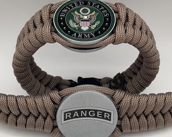 Engraved US Army Ranger Bracelet: Military Veteran Gift
