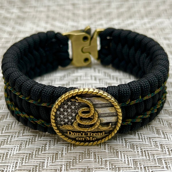 Bracelet paracord Don’t Tread On Me, cadeau de bijoux patriotiques pour patriote américain, brassard drapeau Gadsden, symbole de liberté, cadeau républicain, 13