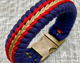 Handmade Marine Corps Paracord Bracelet: Custom Woven Fishtail Style