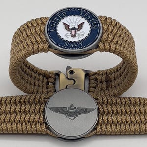 US Navy Aviator bracelet, Navy pilot gift, Naval aviator, Iraq Afghanistan Vietnam veteran, United States military retirement, paracord