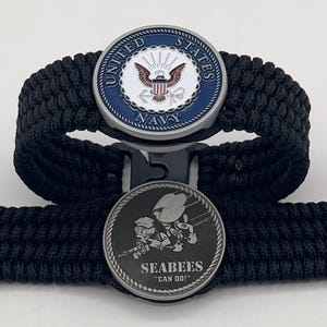 United States Navy Seabees bracelet, boot camp graduation gift, Navy Chief, Iraq Afghanistan Vietnam veteran, naval academy, aviation