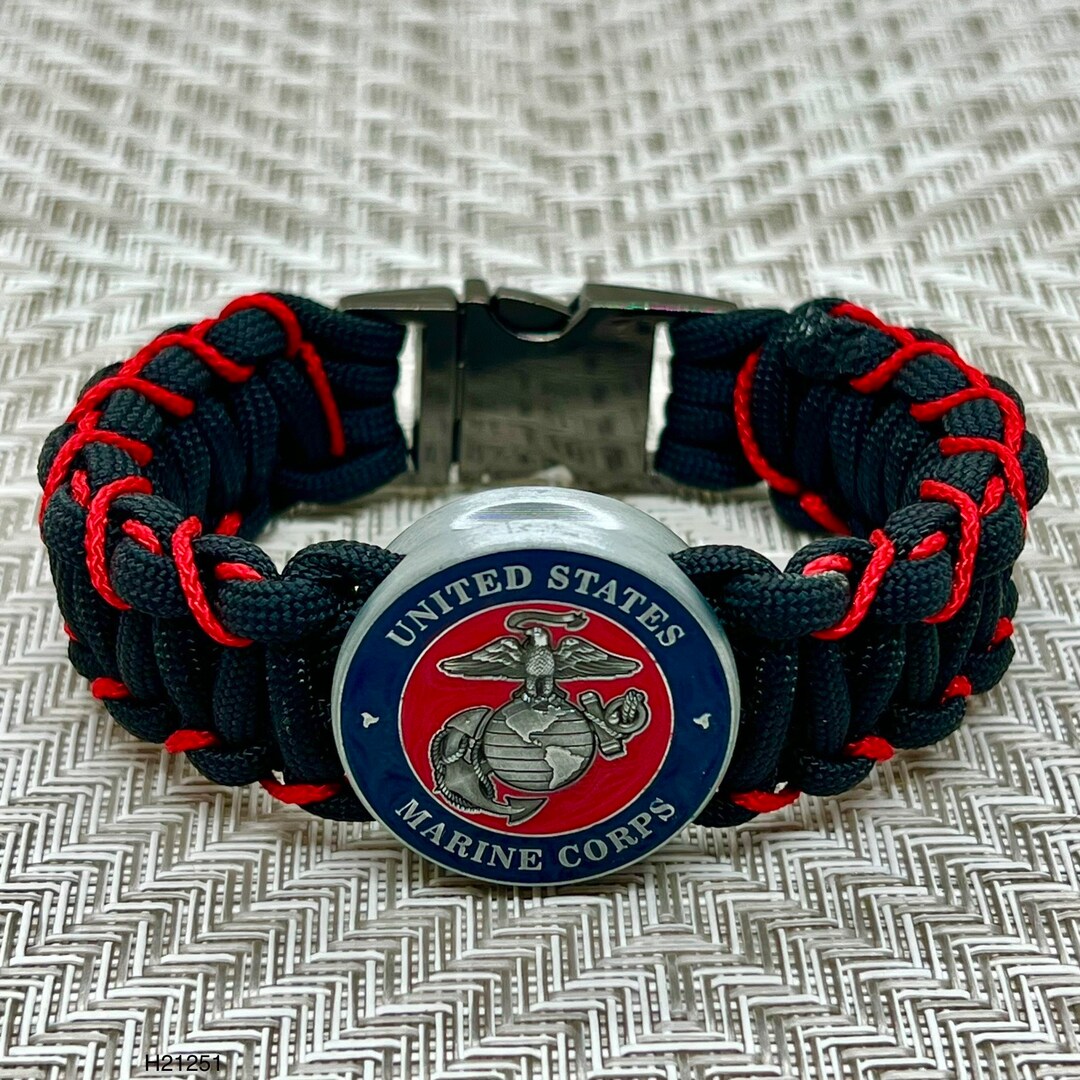 Marine Corps Paracord Bracelet. Custom Handmade to Fit Your Etsy