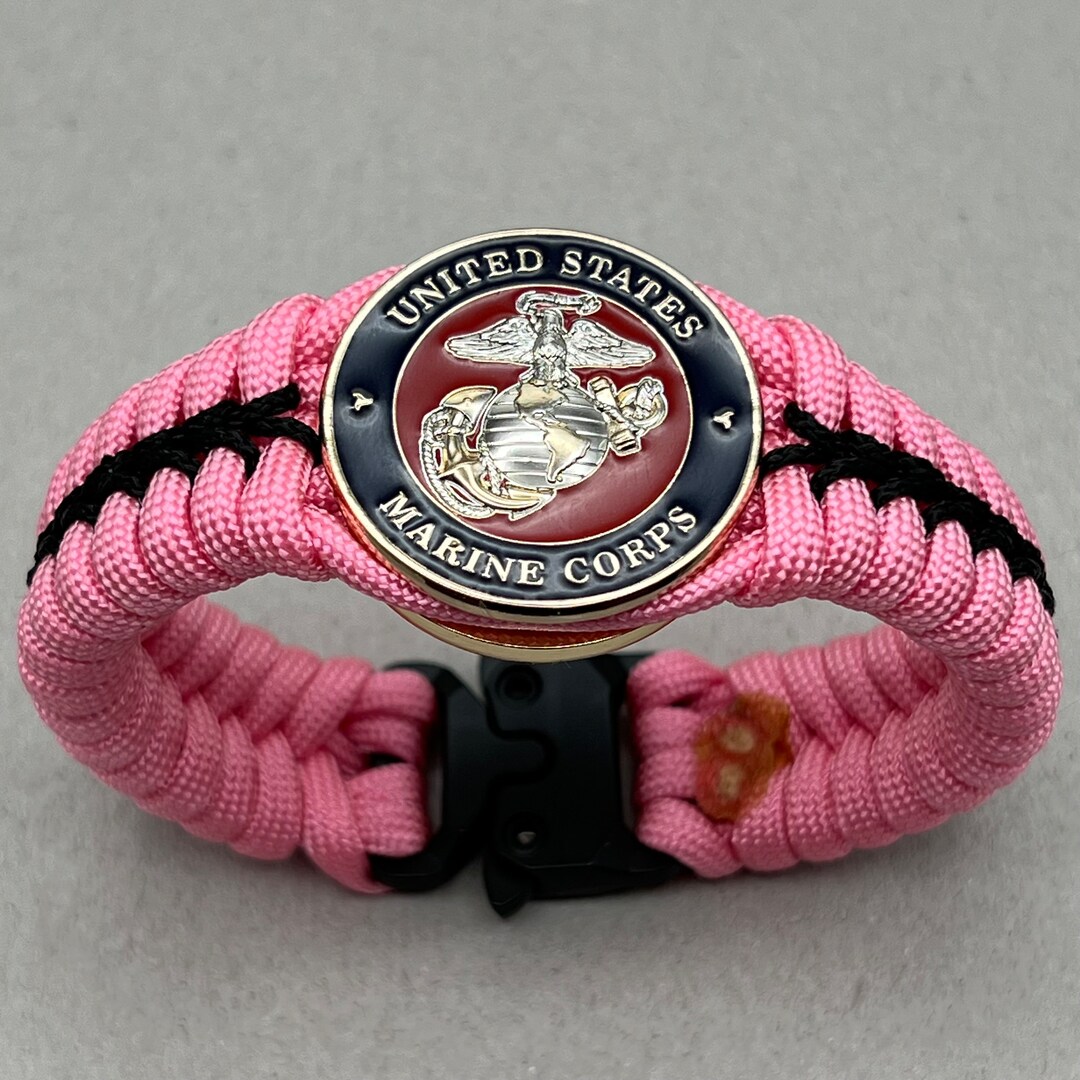 US Marine Corps Paracord Bracelet, Women Veteran Marines Gift, USMC Mom ...