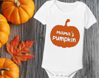 Mama's Pumpkin Onesie, Pumpkin Onesie, Fall Baby Onesie