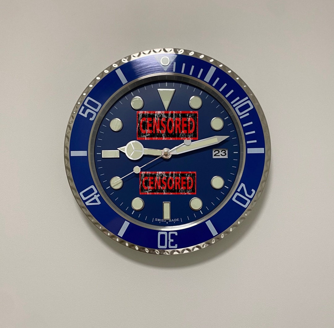 Luxury Watch Dial Wall Clocks Blue Sub Blue Dial / Etsy