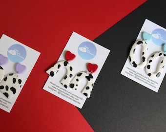 Dalmatian Print Handmade Earrings