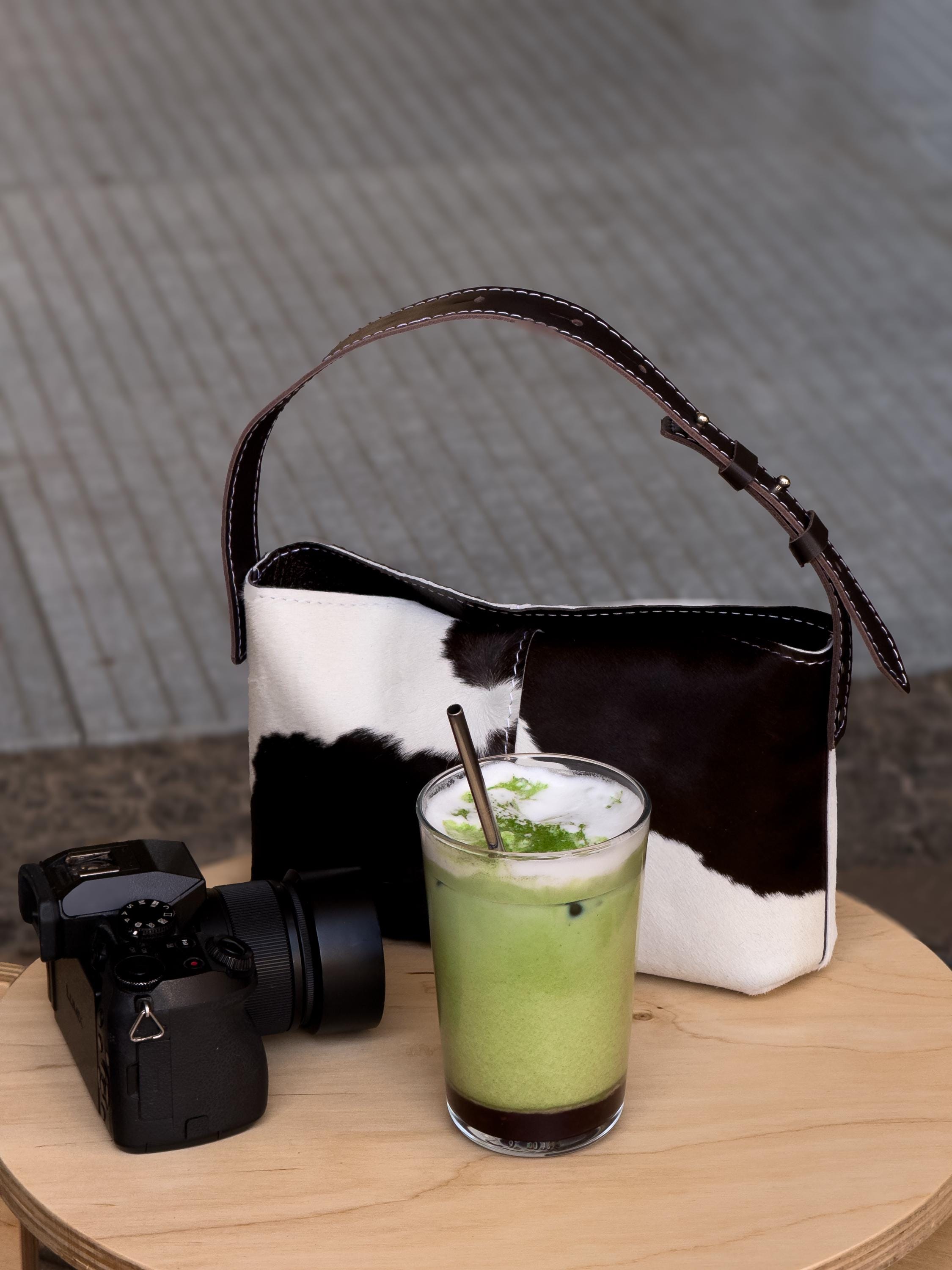 Cow Print Little Bag, Cowhide Leather Mini Purse, Stylish  display picture 1