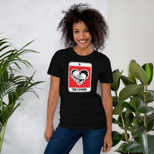 Tarot, Liebhaber Tarot Karten Shirt, Tarot Karten Die Liebhaber Shirt, Tarot Shirts, Liebhaber Tarot Karte Tee, Astrologie T Shirt, Horoskop Tshirt, Liebe