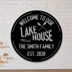 Lakehouse Metal Sign-Metal Wall Art-Lakehouse Sign-Metal Words-Lake House-Metal Signs-Lake Life-Lakehouse Decor-Simply Inspired