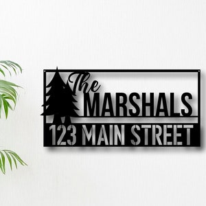 Metal Address Sign for House-Address Plaque-House Number Plaque-Metal Address Numbers-Address Plaque-Front Porch Decor-Metal Signs