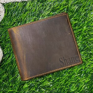 Regalo del Día del Padre para Él-Billetera Personalizada-Billetera para Hombres-Billetera Grabada-Billetera de Cuero-Billetera Personalizada-Regalo de Novio para Hombres-Regalo para Papá