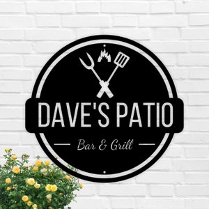 Personalized BBQ Metal Sign: Outdoor Patio Decor