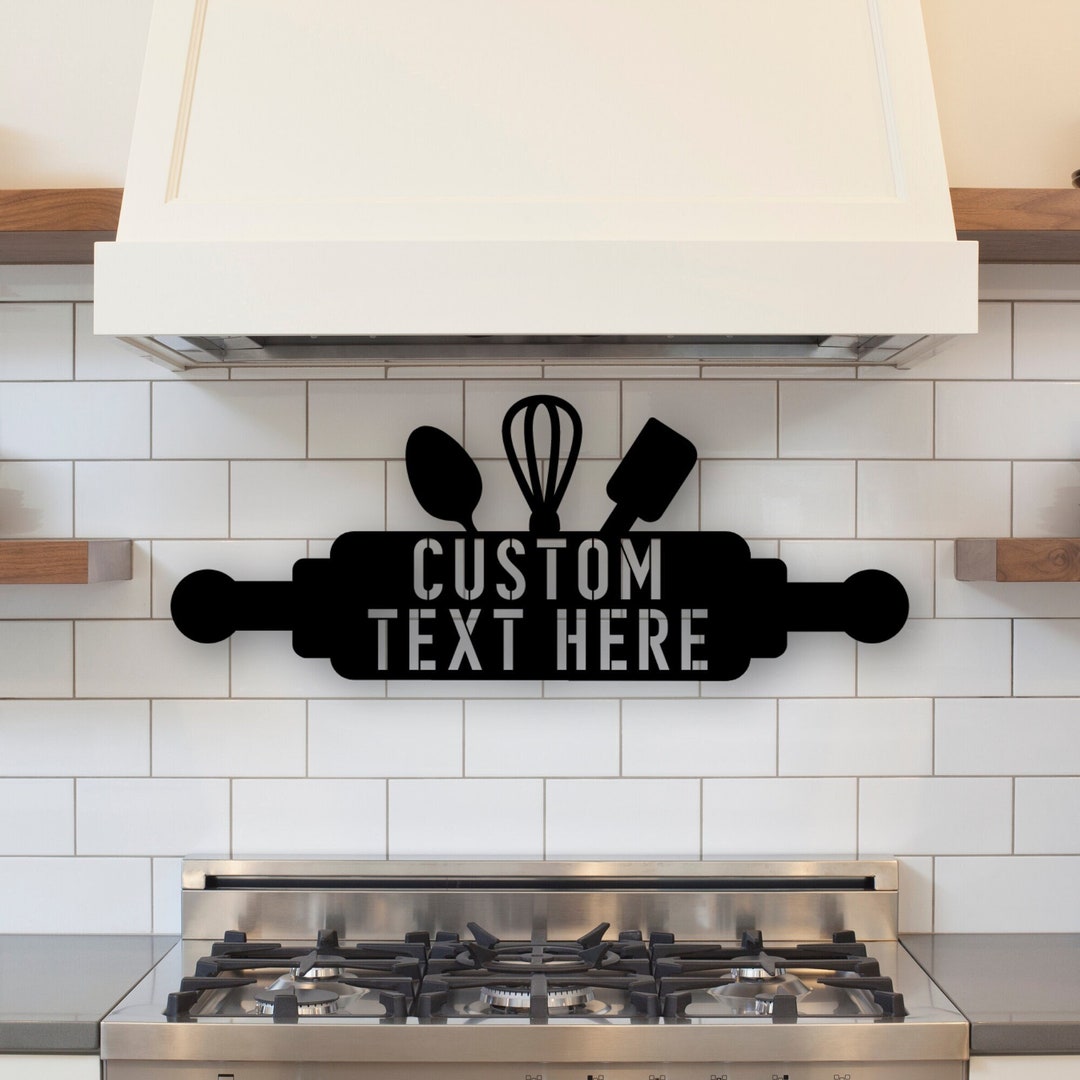 Custom Kitchen Metal Sign: Rolling Pin, Personalized Nana's Decor - Etsy