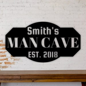 Custom Metal Man Cave Sign: Personalized Garage & Bar Decor