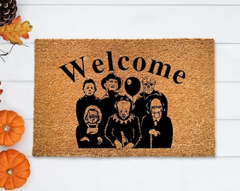 Welcome Door Mat | Fall Doormat | Welcome Mat | Cute Pumpkin Fall Door Mat | Fall Autumn Decor Gift | Home Doormat