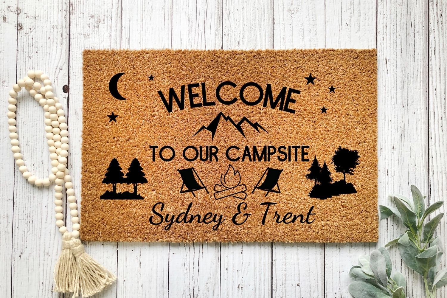 Welcome To Our Campsite Camping Patio Rug, Patio Mat K228 889775