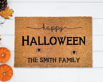 Personalized Halloween doormat-Halloween Doormat-pumpkin-fall decor-personalized doormat-funny doormat-welcome mat-front doormat-fall