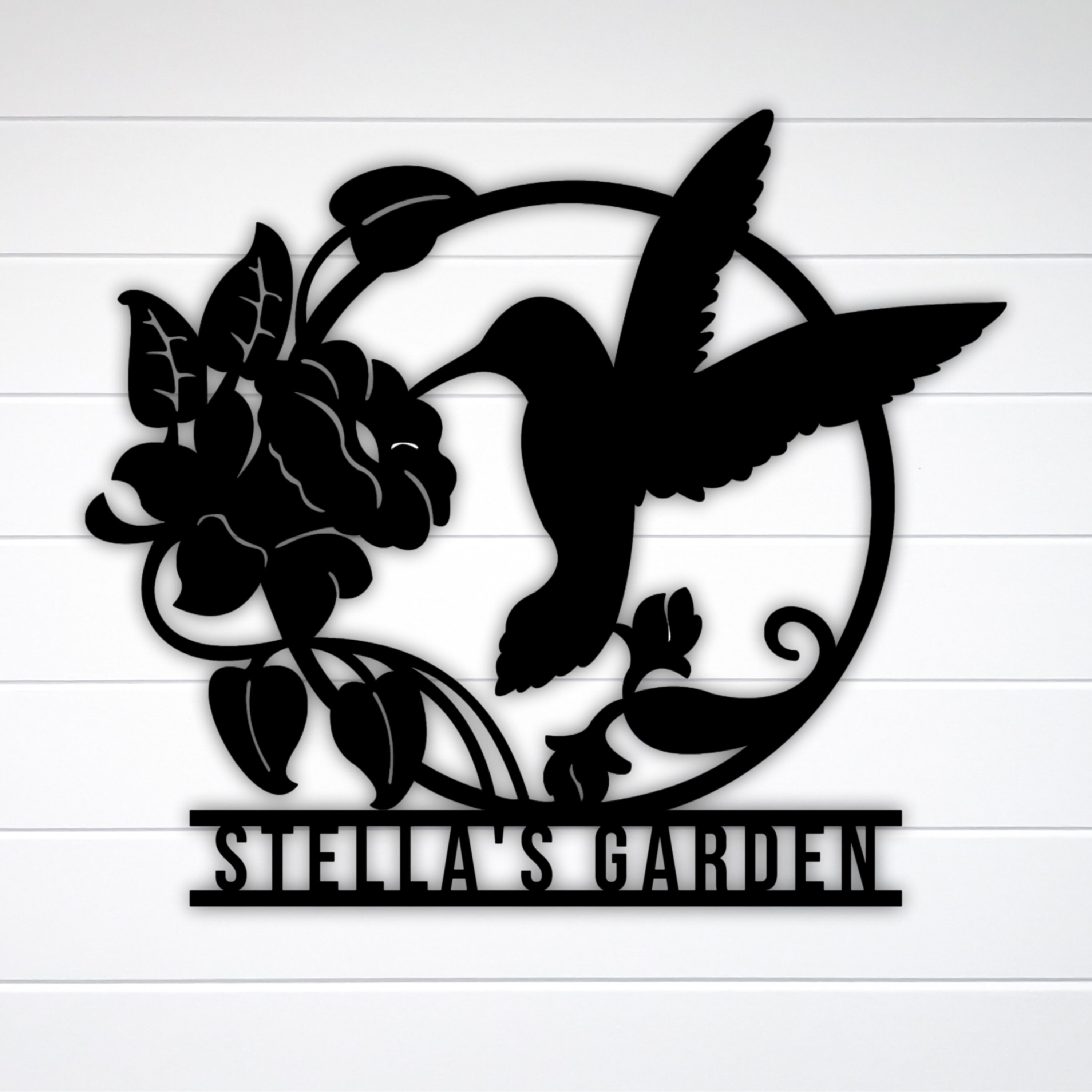 Hummingbird Metal Signmetalart Garden Signcustom Etsy