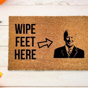 Wipe Your Feet Here Here And Here Doormat, Anti Biden Doormat, Housewarming Gift, Home Accessories, Funny Political Mat