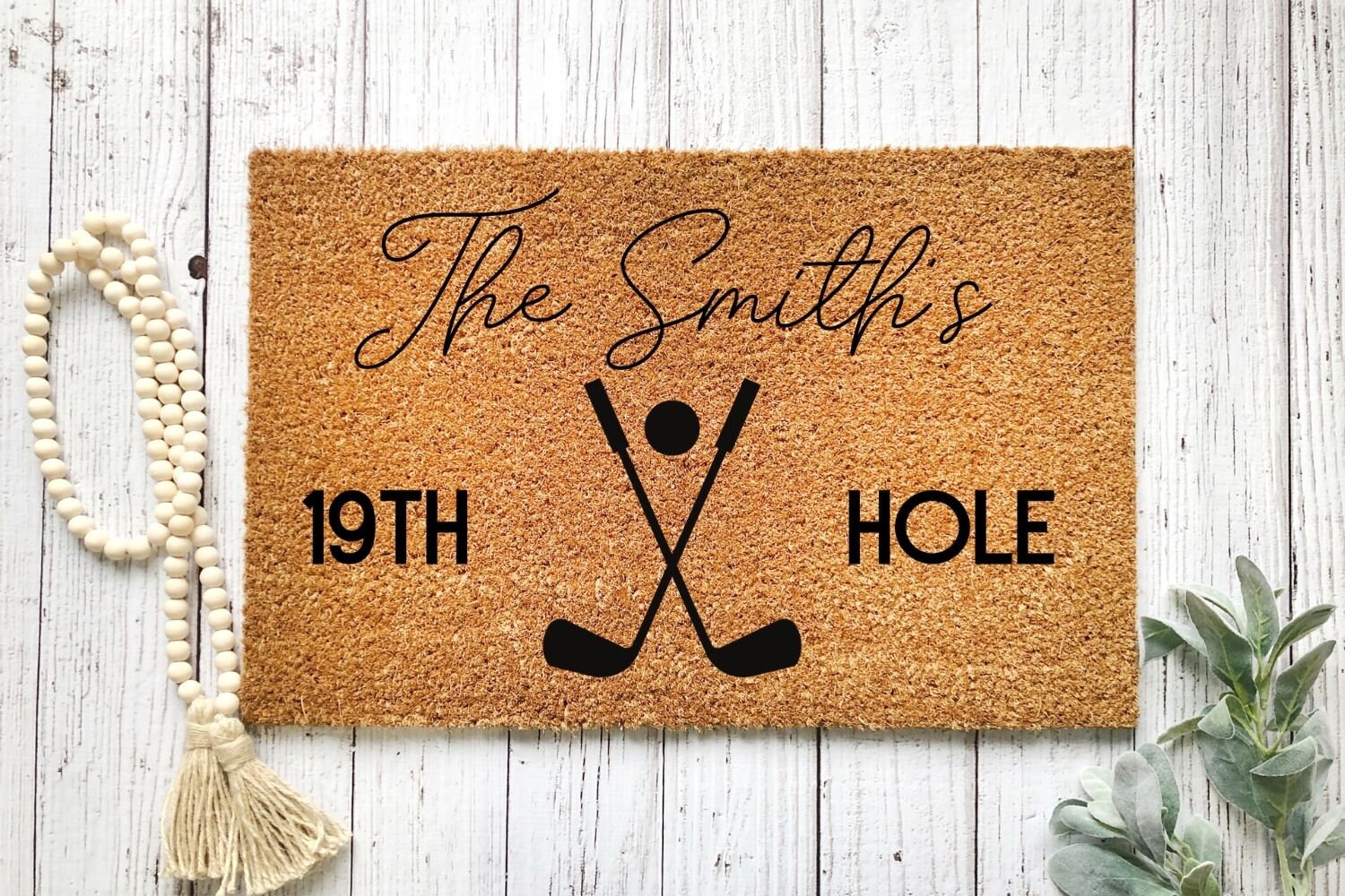 The 19th Hole Door MatGolf MatCustom Door Etsy