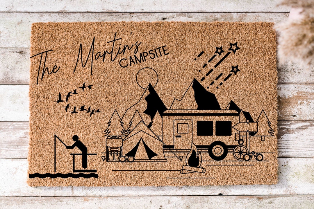 Personalized Camping Doormatcustom RV Door Matcoir Mat for A