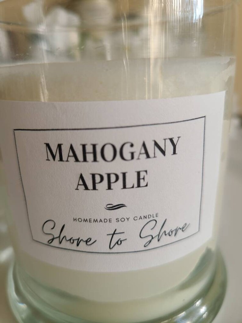 Mahogany Apple Candle Glass Jar Candle Mahogany Apple Etsy