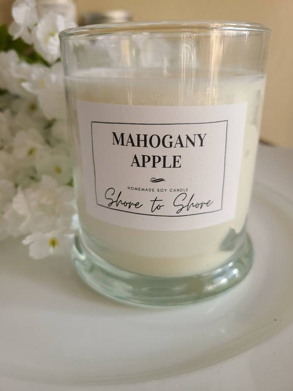 Mahogany Apple Candle Glass Jar Candle Mahogany Apple Etsy