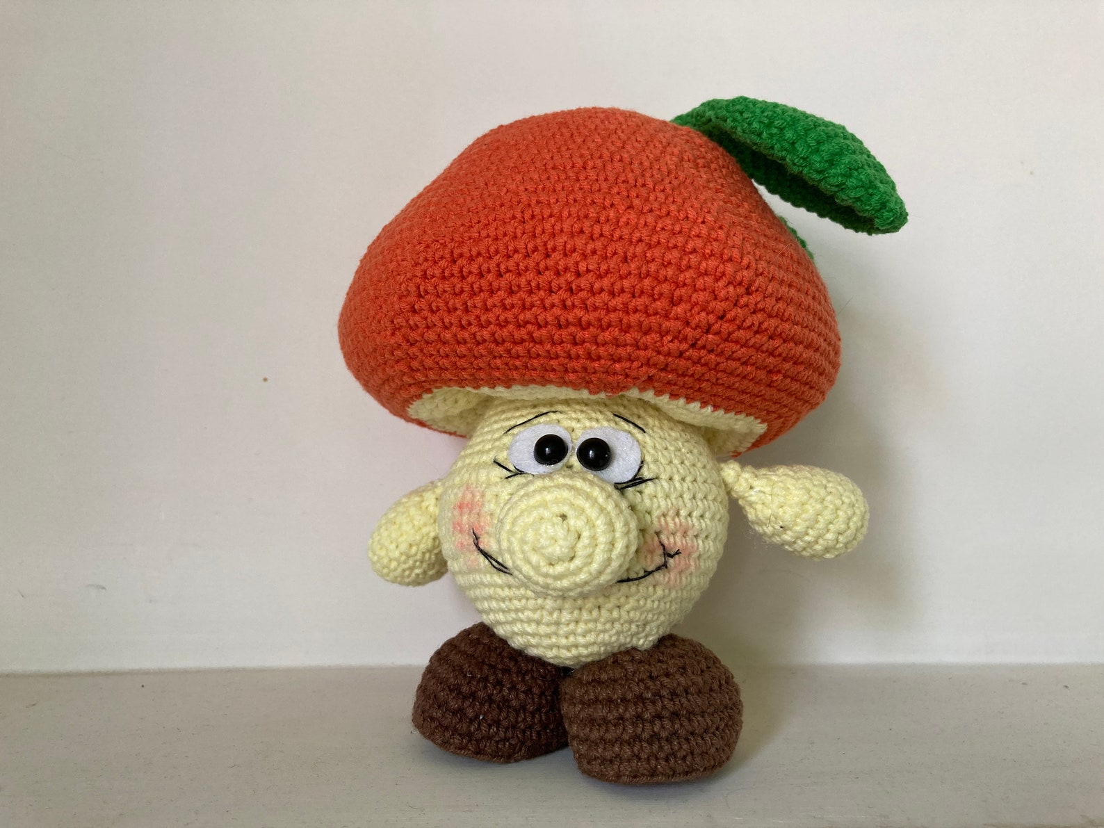 Mushroom decoration toy Knitted mushroom toy | Etsy