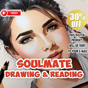 Soulmate-tekening. Paranormaal tekenen en lezen.