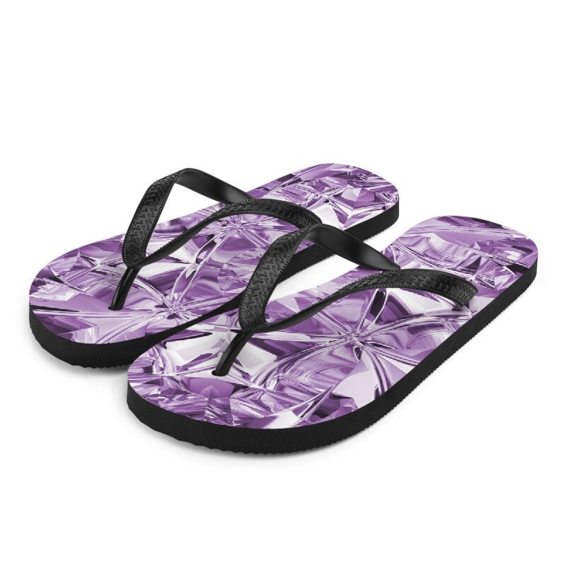 diamond rainbow flip flops