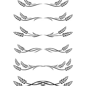 Vete SVG-paket, Vete SVG, Veteax, SVG, Korn, Havregryn, Spannmålssvg, Spannmål, Bröd, Siluett, Kantdesign, Avdelare, Vektor, Svg, Png