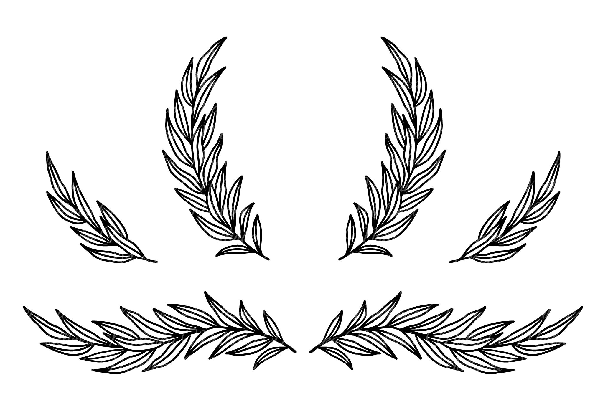 Branches svg. Branches. SVG. Olive. Laurel. Eucalyptus. Etsy