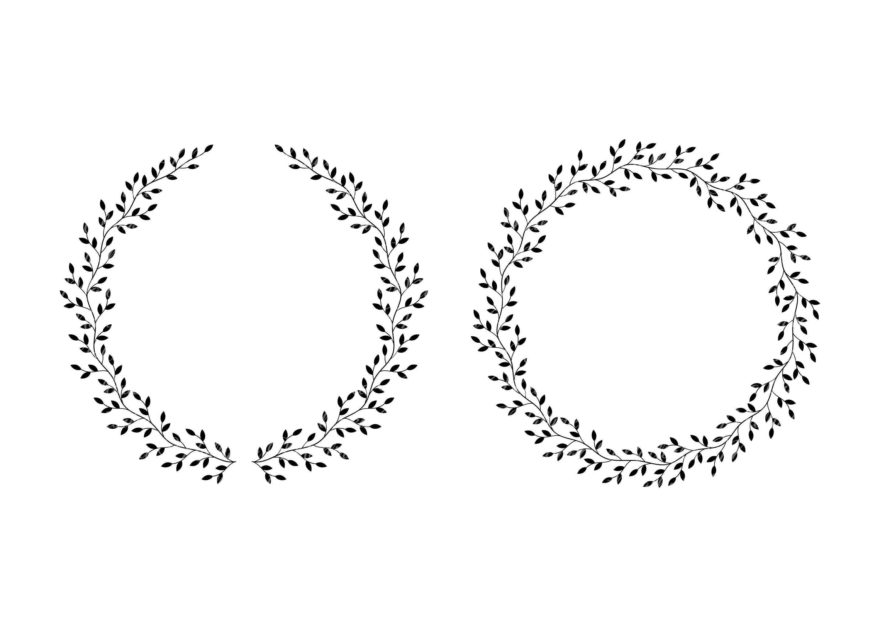 Wreath Svg, Svg, Wreath, Frame Svg, Frame, Branches, Leaves, Plant