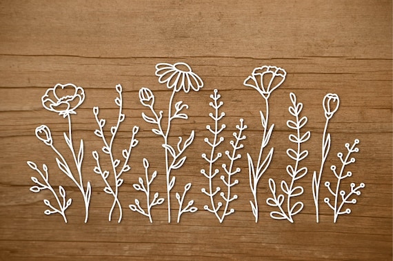 Flower, Flower SVG, Flowers, Svg, Wildflowers, Floral botanical pattern SVG, Flower Bundle, Hand drawn, Wild flowers, herbs. Greenery. Png