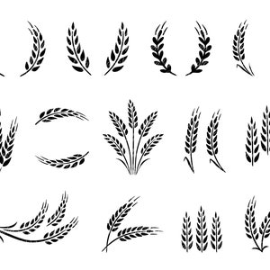 Wheat SVG Bundle, Wheat SVG, Grain Svg, Wheat Clipart, Wheat Cut Files Silhouette, Wheat Files for Cricut, Vector, Svg, Png, Design