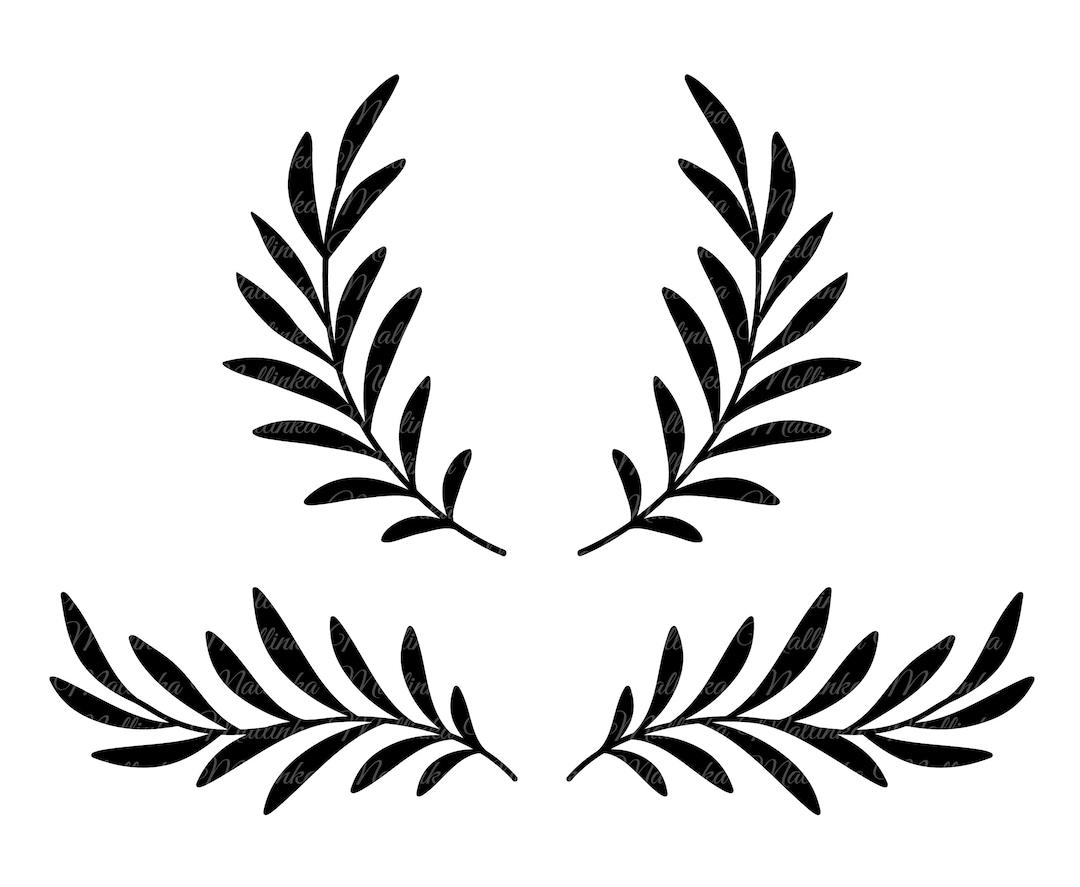 Olive Branches Wreath. Laurel Leaves Divider. Cut SVG Files. Vector ...