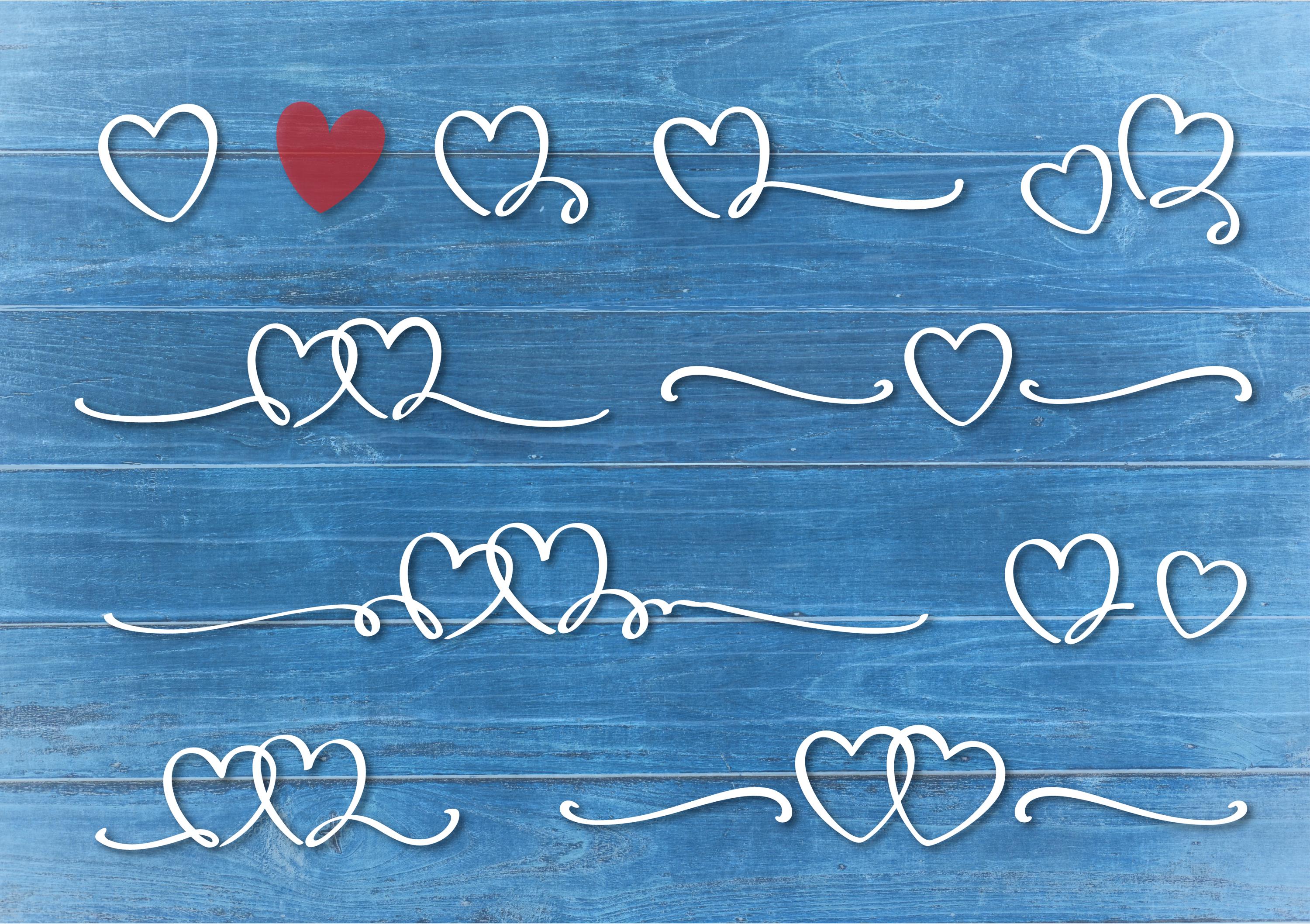 Heart SVG. Border Svg. Divider Svg. Wedding Love Design Elements