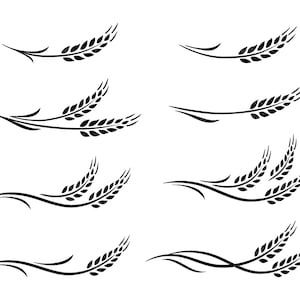Wheat SVG Bundle, Wheat SVG, Wheat, SVG, Barley, Oatly, Grain Svg, Grain, Bread, Wheat, Silhouette, Plant, Clipart, Vector, Svg, Png, Design