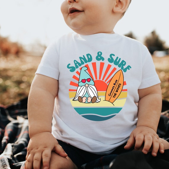 Baby Gnome Surf Tshirt Gift for Boys Gift for Baby - Etsy
