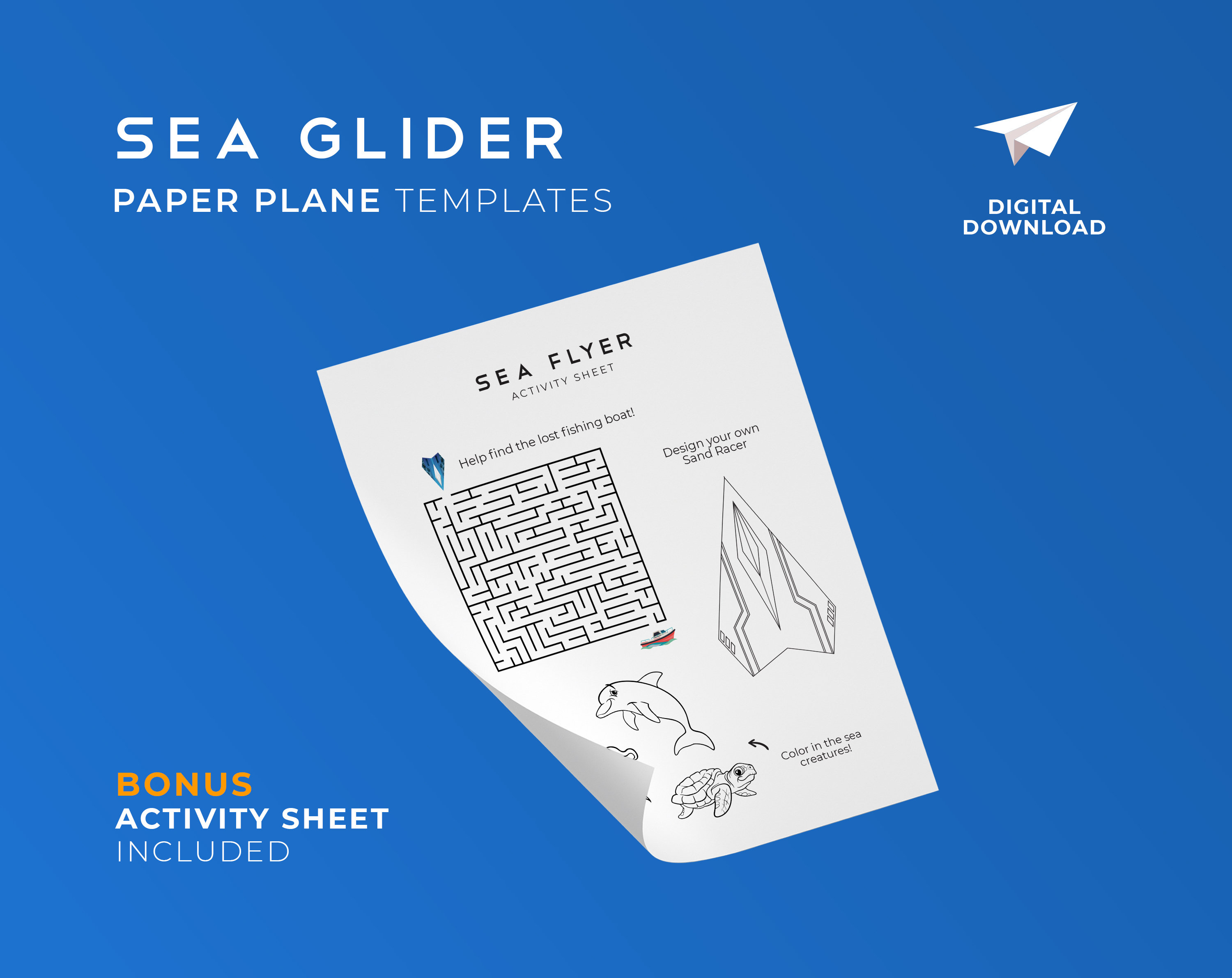 Paper Plane Template | Instant Download | Printable Plane | Home and ...