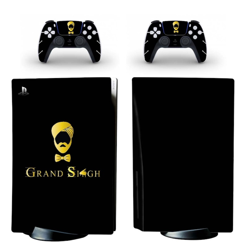 UK Based Fully Customisable PS5 vinyl sticker skin for console and two controllers
