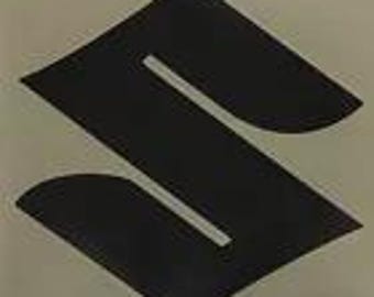 Black Suzuki "S" Decal Sticker 4" x 4"