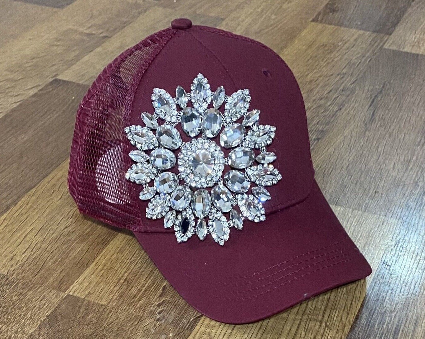Burgundy Bling Hat - Etsy display picture 1