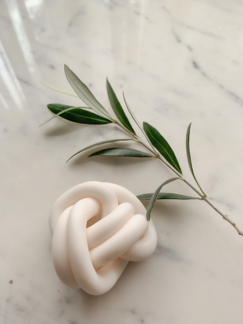 Bone round clay knot home decor paperweight image 5