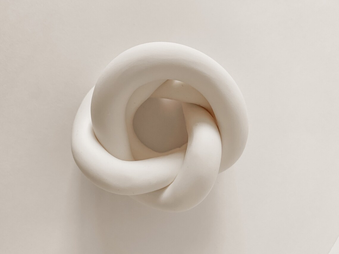 White Knot Candle Holder Etsy UK