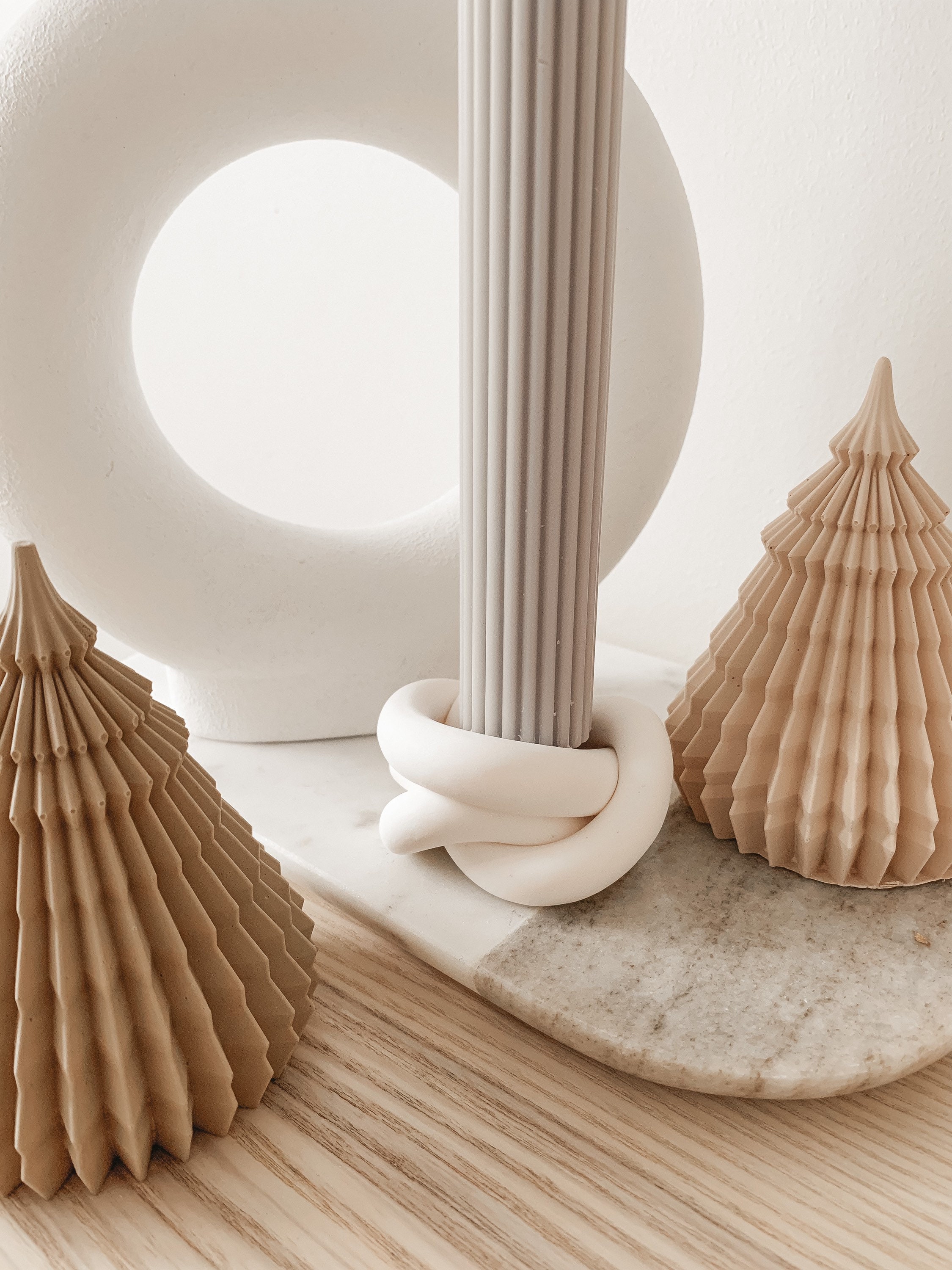 White Knot Candle Holder Etsy UK