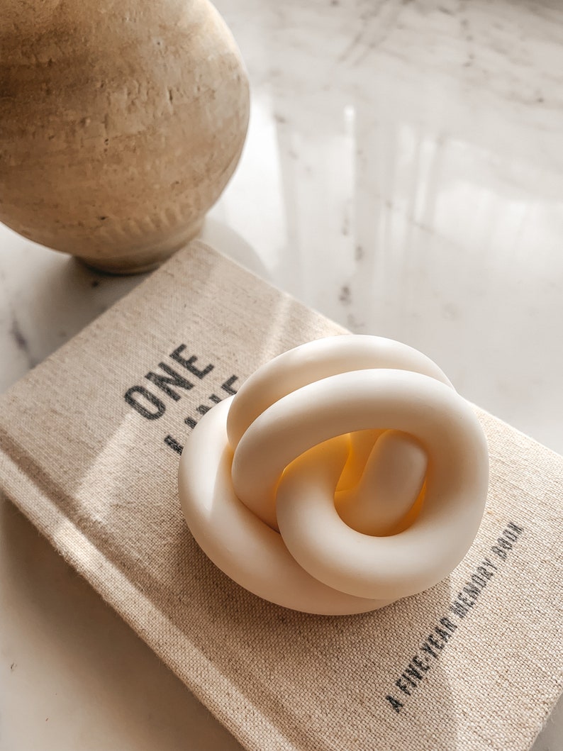 Bone round clay knot home decor paperweight image 10