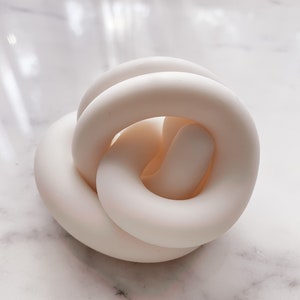 Bone round clay knot home decor paperweight image 4