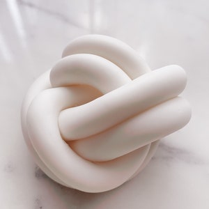 Bone round clay knot home decor paperweight image 1