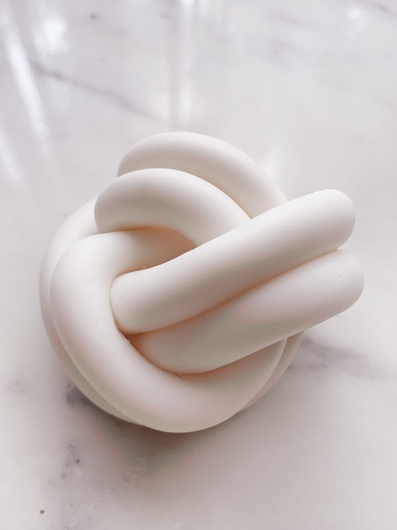 Bone round clay knot home decor paperweight image 1